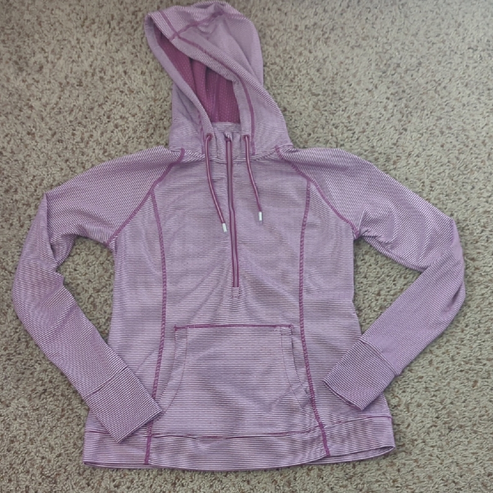 Tangerine Women's Striped Pink Hoodie
